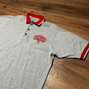 Vintage Legends Athletic Gray Youngstown State Penguins Polo Shirt Mens XL